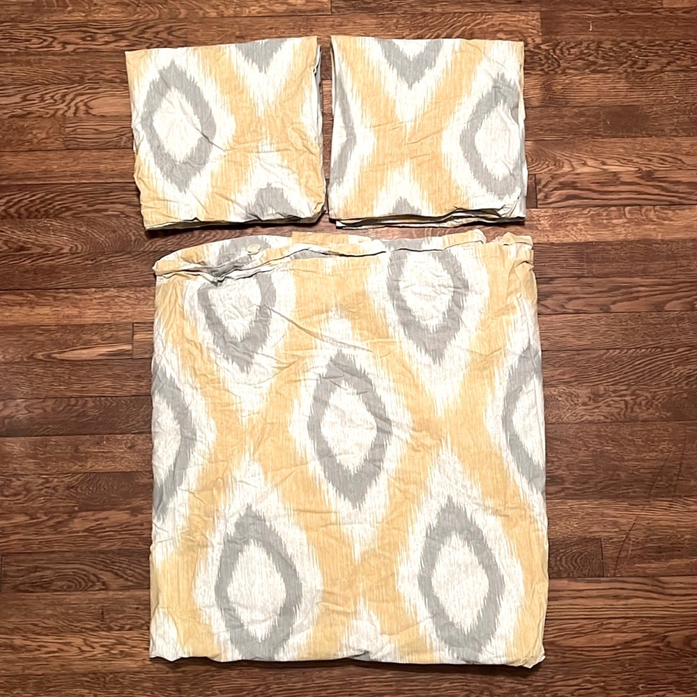 West Elm duvet and Euro shams set